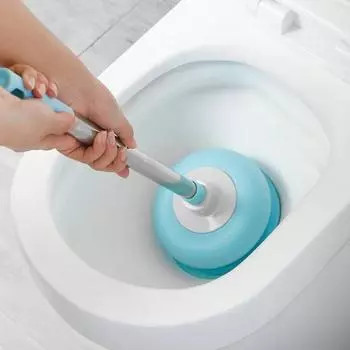 Туалетный слив, разблокировщик воздуха под высоким давлением, увеличенные присоски, отверстие для подвешивания, туалетный земснаряд темно-синий