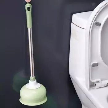 Туалетный сливной кран с усиленной чашкой, резиновый вантуз с длинной деревянной ручкой, туалетный драгер, домашний инструмент для прочистки труб темно-красного