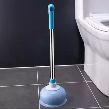 Туалетный сливной кран с усиленной чашкой, резиновый вантуз с длинной деревянной ручкой, туалетный драгер, домашний инструмент для прочистки труб темно-красного