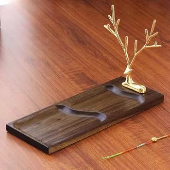 Туалетный столик, стойка для ювелирных изделий, цельное дерево, латунный материал, высококачественное креативное украшение рабочего стола, подставка для хранения ключей в прихожей