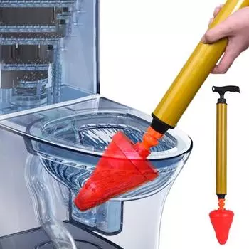 Туалетный вантуз для прочистки, распылитель высокого давления, многоразовый, прочистной, для туалета, ванны, душа, слива