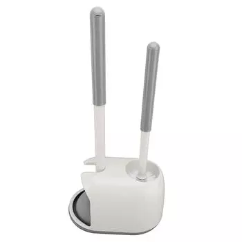 Туалетный вантуз и щетка 2 в 1 щетка для унитаза вантуз набор с держателем инструменты для уборки ванной комнаты Co