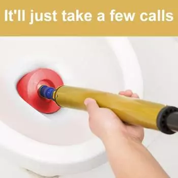 Туалетный вантуз высокого давления разблокирующий комплект для засора унитаза раковина душ нержавеющая сталь красный