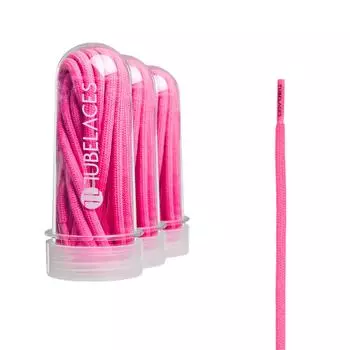 Tubelaces Пурпурные шнурки для обуви 130 см, универсальный размер розовый