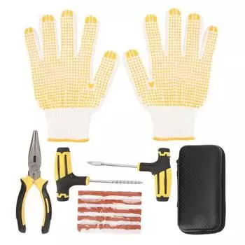 Tubeless Tire Repair Kit Flat Tire Puncture Plug Strip Emergency Tools for Car Motorcycle