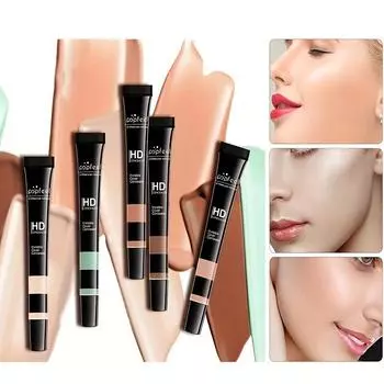 Тюбик-консилер, пятна, отпечатки прыщей, темные круги, шрамы от татуировок, водостойкая жидкая основа, крем #1