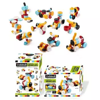 Tublock Vehicle Starter Set Креативные и обучающие строительные игрушки для девочек и мальчиков Набор строительных блоков для автомобилей Инновационные изогнутые блоки с