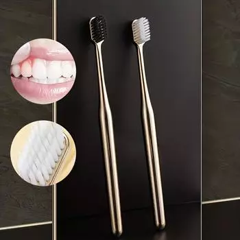 Tudor Gold Золотая зубная щетка Мягкая зубная щетка Золотая серебряная бытовая техника Бытовая химия Ручная зубная щетка white hair золотой