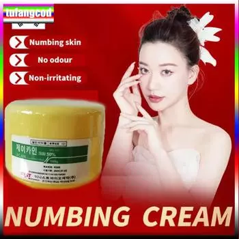 Tufangcod 100 г анестетик для татуировки, быстро обезболивающий кожу, 50% желтый крем, полуперманентный зелёный