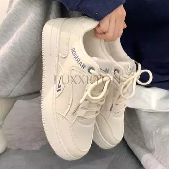 Туфли белого цвета с толстой подошвой и круглым носком мягкие, удобные, дышащие, с сеткой, простые и универсальные, повседневные, спортивные туфли для сноуборда 35 бежевый