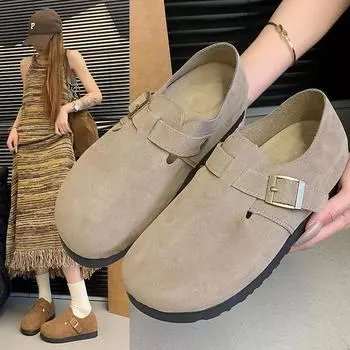 Туфли Boken на толстой подошве для женщин, туфли с одним киком, японские туфли Boken, универсальные туфли Doudou 35 хаки