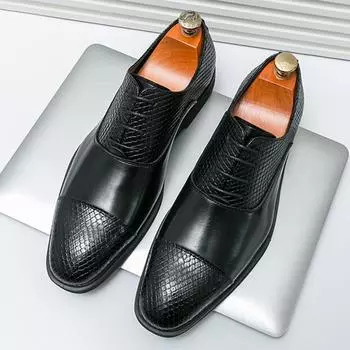 Туфли британского джентльмена с острым носком из смешанной лакированной кожи, деловые, для мужчин, дизайнерские, формальные, свадебные, для выпускного вечера, для платья на вечер встречи выпускников 38
