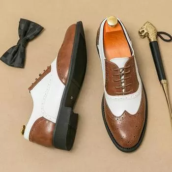 Туфли-броги, дерби, кожаные офисные лоферы, мужская повседневная обувь для джентльменов, офисные оксфорды, модельные туфли, официальная обувь, бесплатная доставка 38
