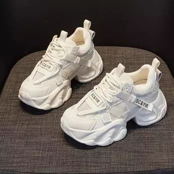 Туфли Daddy Shoes с толстой подошвой и внутренним подъемом, летние повседневные женские туфли 34 бежевый