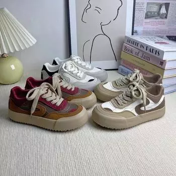 Туфли Dexun с толстой подошвой, женская ниша 2024, новые шикарные универсальные студенческие туфли с круглой головкой для спорта и отдыха, маленькие белые туфли 35