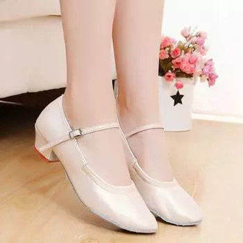 Обувь для современных танцев для женщин Обувь для бальных танцев для женщин Обувь для вальса Каблуки 3,5 см 34 чёрный