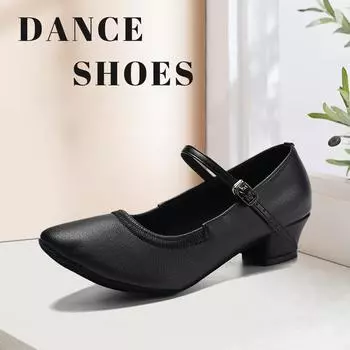 Туфли для бальных танцев, с закрытым носком, для латиноамериканского танго, современные танцевальные туфли для вальса для женщин и девочек, на каблуке 3,5 см 30 коричневый