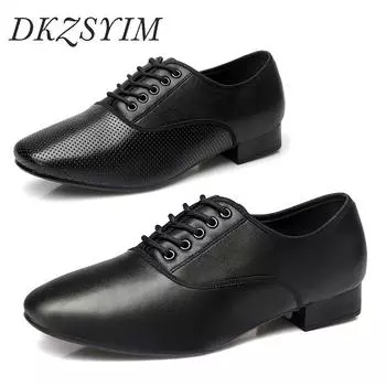 Туфли для латинских танцев для мужчин, черные современные танцевальные туфли для сальсы, бальных танцев, танго, туфли для латиноамериканских танцев для мальчиков, мужские туфли на плоском каблуке, бесплатная доставка 38