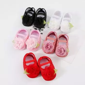 Туфли для маленьких девочек, украшенные розами, туфли принцессы, детская обувь 11