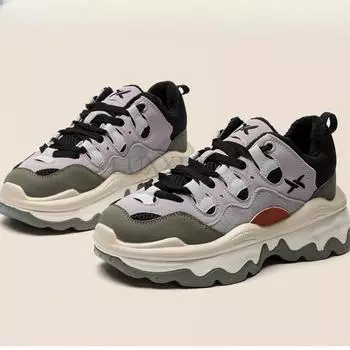 Туфли для пап из натуральной кожи с толстой подошвой из губчатой резины, расширенные и дышащие, повседневные, удобные, универсальные, легкие 35 чёрный