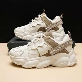 Туфли для папы на платформе, зимние смешанные партии, новые студенческие женские кроссовки в корейском стиле, повседневная женская обувь для уличной стрельбы 35