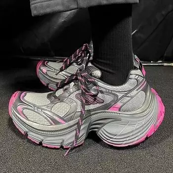 Туфли для папы в парном стиле, повседневная обувь на толстой подошве, универсальная спортивная обувь. 35