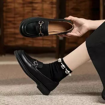 Туфли для студентов Детская обувь для принцесс 34 чёрный