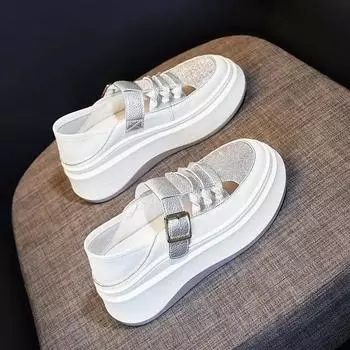 Туфли для женщин с круглым носком, легкая женская обувь, повседневная, для ходьбы, из хлопка, удобная и элегантная, дизайнерская, роскошная, стильная, дешевая, HA 35