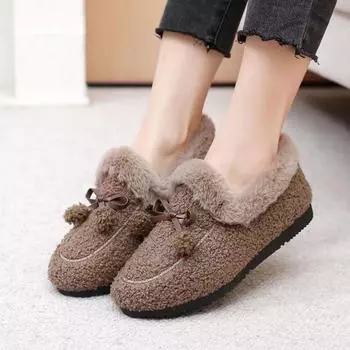 Туфли Ду Ду Осень/Зима Женские хлопковые туфли с бархатом Женская обувь Обувь Fury 39 коричневый