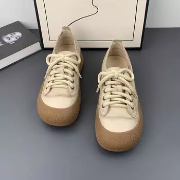 Туфли Gu Yunshu Single женские 2024 года, осень, новые, большие уродливые, милые, повседневные туфли на плоской подошве, легкая спортивная повседневная обувь для женщин 35