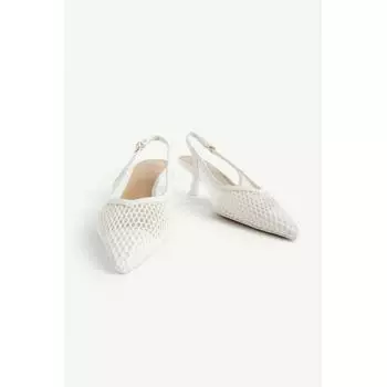 Туфли HM Mesh Slingback, белые