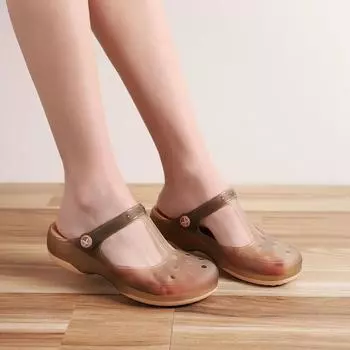 Туфли Hole Shoes женские легкие нескользящие пляжные туфли для моря модные дышащие сандалии с мягкой подошвой женские тапочки для медсестер Baotou 39