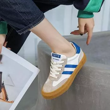 Туфли из кожи на плоской подошве с круглым носком, белые, спортивные, повседневные, для сноубординга, женские туфли 35 чёрный