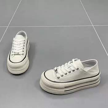 Туфли из натуральной кожи белого цвета, женские, летние, новые, с толстой подошвой, с увеличенным круглым носком, для отдыха и спорта, универсальные, для сноуборда 35 белый