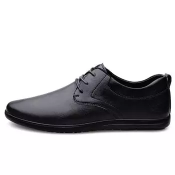 Туфли из натуральной кожи для мужчин, модельные туфли, офисные деловые туфли без шнуровки для мужчин, туфли для свадебной вечеринки, повседневные деловые туфли-оксфорды 38 чёрный
