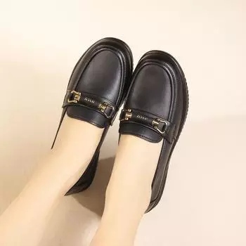 Туфли из натуральной кожи на плоской подошве для женщин среднего и пожилого возраста на весну и осень, удобные повседневные туфли на мягкой подошве для мам 35