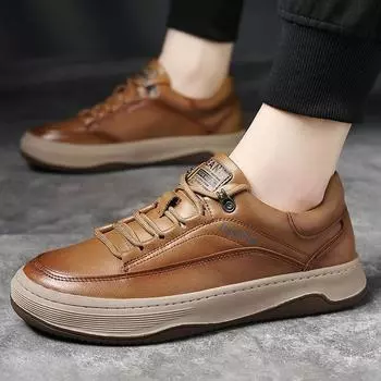 Туфли из натуральной кожи Повседневная обувь Модная обувь из натуральной кожи Для мужчин Офисная кожаная обувь Элегантные мужские туфли 38-44 38 чёрный