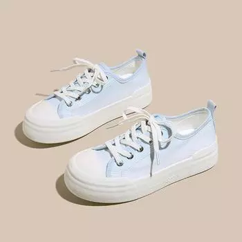 Туфли из парусины с толстой подошвой и круглым носком, женские, осенние, новые, тонкие, дышащие, повседневные, универсальные, для сноуборда 35 красный