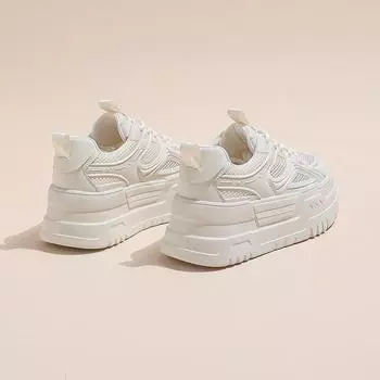 Туфли-кроссовки с толстой подошвой, увеличивающие рост, женские, летние, сетчатые, дышащие, тонкие, маленькие, белые туфли, повседневные, спортивные, для сноуборда 35