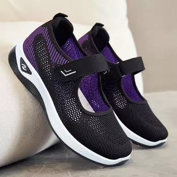 Туфли летние женские легкие легкие на липучке туфли для мам женские туфли мягкие подошвы не устают ноги 36