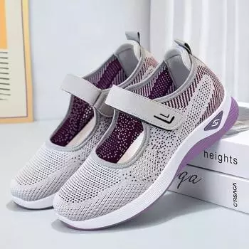 Туфли летние женские новые легкие и неглубокие горловины липучки мамские туфли женские туфли мягкие подошвы не устают 36