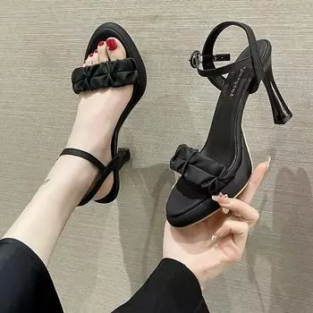 Туфли-лодочки на толстом каблуке, женская обувь, лето 2024 года, босоножки на высоком каблуке для женщин, обувь для вечеринок, свадеб, толстый каблук, лучшая обувь 34 бежевый