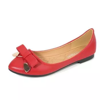 Туфли-лодочки с острым носком, на плоской подошве, повседневные, с бабочкой и цветком, на плоском каблуке, туфли Doudou, женская обувь больших размеров 36