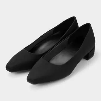 Туфли-лодочки зефирного цвета на низком каблуке GU by Uniqlo 31 BEIGE/250 cm