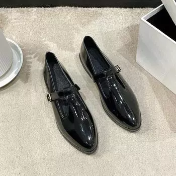 Туфли-лоферы на квадратном каблуке с острым носком для офиса и карьеры 2024 года, высококачественная женская летняя однотонная обувь для взрослых, модные туфли-лодочки 38