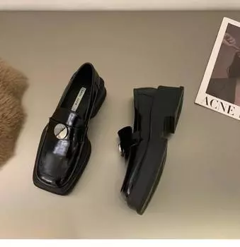 Туфли-лоферы на платформе и каблуке для женщин Лолита Контрастные цветные туфли-лодочки Женские кожаные туфли без застежек на толстом каблуке в британском стиле для женщин 35