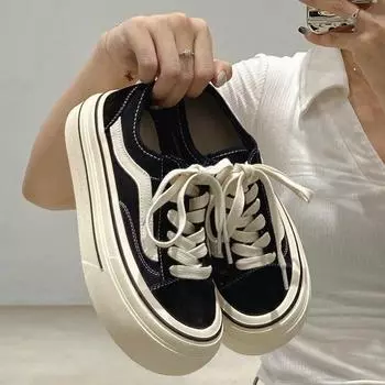 Туфли Mandarin Duck Shoes Радужная женская обувь Весенняя новая мода Универсальная спортивная повседневная обувь для сноуборда 35 чёрный