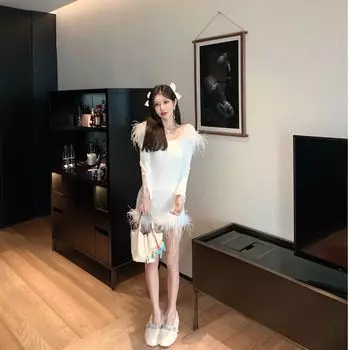 Туфли Mao Mao Single женские зимние новые туфли Мэри Джейн с квадратной головкой и одним словом Water Diamond, теплые хлопковые туфли на плоской подошве 35 чёрный