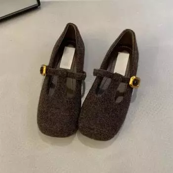 Туфли Mao Mao женские туфли на платформе женские весенние и осенние новые французские вечерние балетки на плоской подошве Mary Jane 35