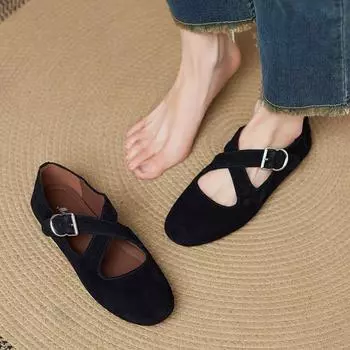 Туфли Мэри Джейн балетки женские туфли 35 чёрный